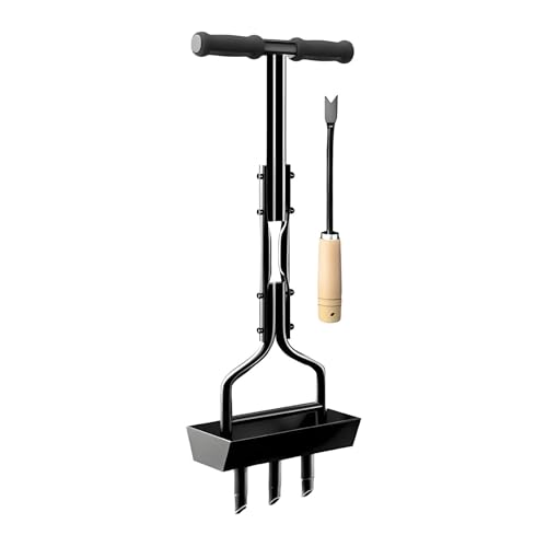 Césped de jardín multifuncional - equipo de cuidado de hierbas para los amantes del jardín | Iron Manual Lawn Core Aerator | Herramienta 'aireador de suelo, herramienta de aire d