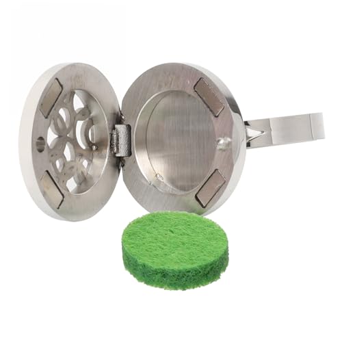 WATIIFUFU Anillo Ajustable Abierto de Acero Inoxidable Difusor de Aceites Esenciales Diseño Hueco Elegante Unisex Joyería Delicada para Uso Diario y Regalo de Cumpleaños
