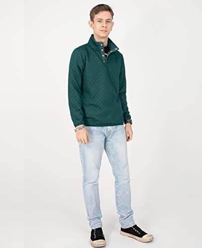 Image of ZENTHACE Kids Ultra Soft Quilted 1 /4 Snap Fleece Pullover Sweatshirt Jacket Long Sleeve Mountain Outdoor Shirt