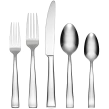Oneida Silverware Set, Monolith 20-Piece Everyday Flatware Set, Service For 4, 18/0 Stainless Steel, Knives Spoons And Forks Sets, Dishwasher Safe, Home And Kitchen Utensils Silver, 20 Piece