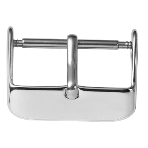 Hebillas de Correa de Reloj de Acero Inoxidable 16 Mm Plateadas, Cierre Resistente para Correas de Cuero, Silicona y Electrónicas, Pack de 5 Piezas para Hombre, Accesorios de