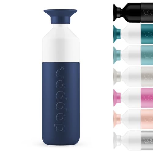 Dopper Insulated Breaker Blue Botella Isotérmica - Botella Agua 580ml - Termo para café - Botella de acero inoxidable - Botella deportiva - 24 horas fría, 9 horas caliente