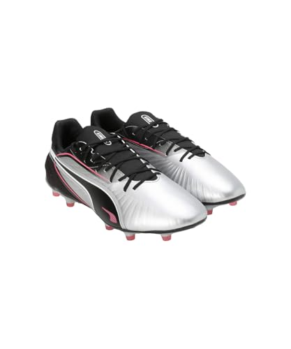PUMA King Match FG/AG, Zapatillas de Fútbol Unisex Adulto, Puma Silver Puma Black Sun Struck Puma White, 40 EU - imagen 5