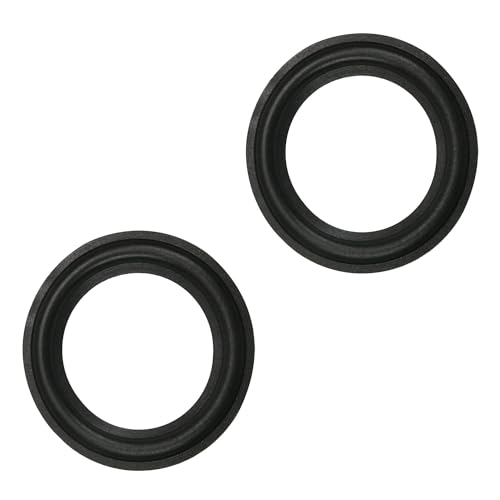 Image of Fielect 2Pcs 3.5inch /90mm Foam Speaker Edge Surround Rings Replacement Kit for Speaker Repair or DIY Black