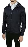 Chiusura: Cerniera Giubbotto Giacca Uomo Casual Primavera Estate Giubbino Moto Slim Fit (L, A3 Nero Con Cappuccio)