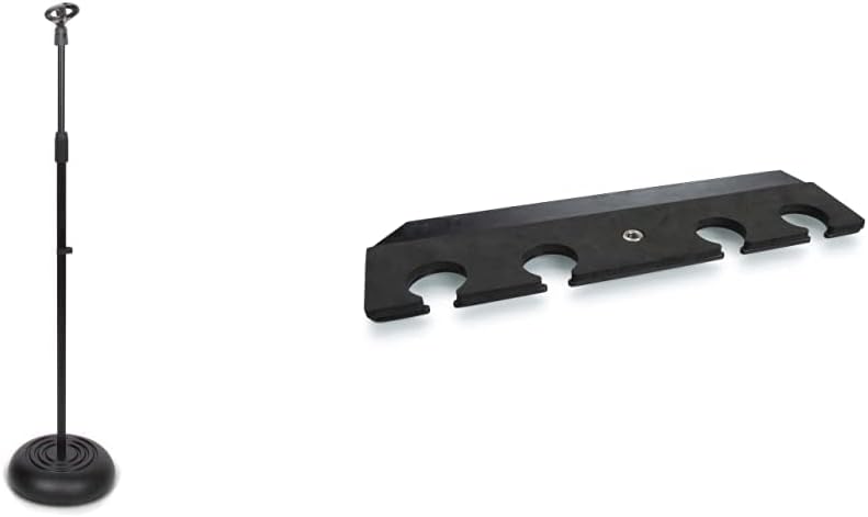 PYLE-PRO Microphone Stand + Gator Frameworks Microphone Tray (4 Capacity)