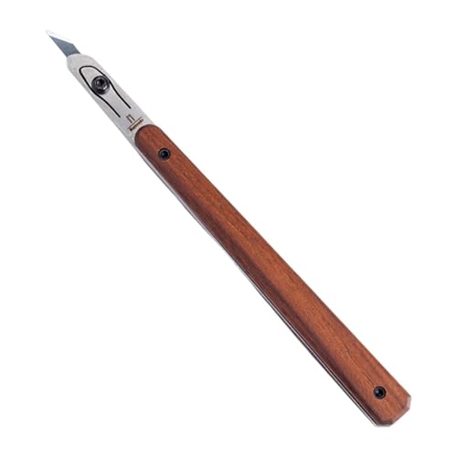 Jiuvaso Taglierino fai da te, elegante coltello di precisione con manico in legno, strumento per la scarnitura di pelli, artigianato, intaglio, carta di zucca