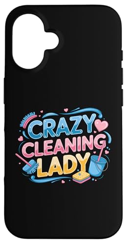 Crazy Cleaning Lady �n�E�X�L�[�s���O �n�E�X�L�[�p�[ ��������N���[�i�[ �X�}�z�P�[�X iPhone 16 �p