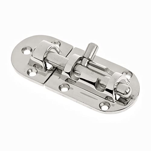 Image of 1 /2Pack Stainless Steel 316 Door Window Lock Latch ,Marine Barrel Bolt Clasp Sliding Hasp Locks Push Pull Toggle Buckle W /Rubber gaskets (1Pack, Length: 60mm 2.36inch)