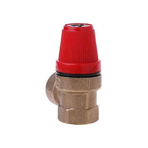 Soupape de sécurité en laiton de qualité, anti-fuites, (5 Bar 1/2 pouce mâle) pour chaudière, soupape de sécurité à ressort, soupape à membrane conçue pour les systèmes de chauffage fermés