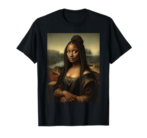 Black Mona Lisa African American Black History Month Funny T-Shirt