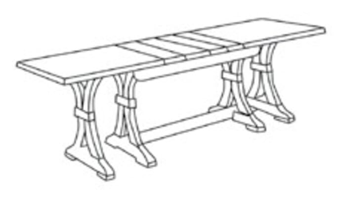 Vicentini arreda TAVOLO FRATINO ALLUNGABILE IN LEGNO MOD. FIOCCO NOCE SCURO ARTE POVERA (160x85 (340x85))