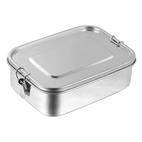 LOLIPPYY ステンレス製仕切り付きランチボックス 食品割容器 耐摩耗 無臭 保管 オフィス 学校 用