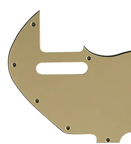 Pour Tele Merle Haggard F Hole Telecaster Thinline Guitare Pickguard 3 plis vintage jaune. - Les Beatles, Paul McCartney, John Lennon, RIngo Starr, George Harrison Pour Tele Merle Haggard F Hole Telecaster Thinline Guitare Pickguard 3 plis vintage jaune. – Image 3