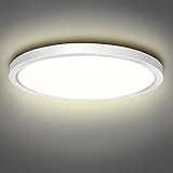 【Hohe energiesparende und breite Anwendung】Diese ISUDA led deckenlampe ersetzt herkömmliches 100W Glühbirne und spart mehr als 88% an Stromkosten.Mit 1600 Lumen, großer Leuchtfläche Größe: Φ293 * H24mm. Deckenleuchte kann die meisten Bereiche des Raumes beleuchten.und 18W runder bündig montierter LED-Deckenleuchte inklusive– egal, ob in der Küche, im Wohnzimmer, Esszimmer, Flur, Schlafzimmer, Keller, Büro oder Arbeitszimmer