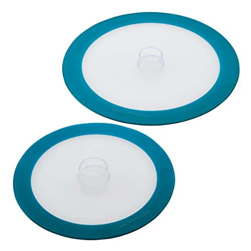 Rachael Ray Tools and Gadgets Silicone Suction Lid Set, 2 Piece - Teal