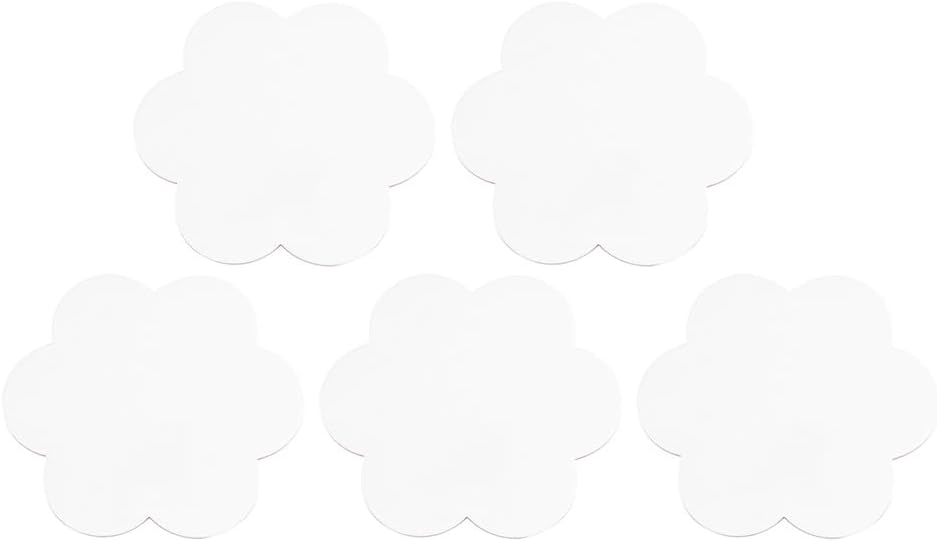 STOBOK 5Pcs Flower Shaped Canvas Boards for Painting Blank Oil Painting Panels with Textured Surface Durable Artist Canvas Panels for Beginners and DIY Art Projects 2.95X2.95 Inch