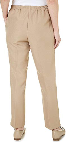 Alfred Dunner PetitePolyesterPullOnPantsMediumLength(Tan,10P)2