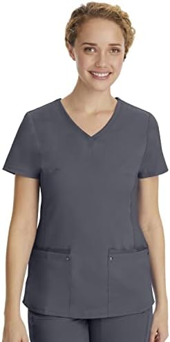 Healing Hands Purple Label Women's Scrub Top V-Neck with 2 Pocket...