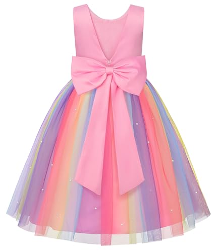 Image of JerrisApparel Flower Girls Dress Wedding Satin Dresses Princess Birthday Party Prom Ball Gown
