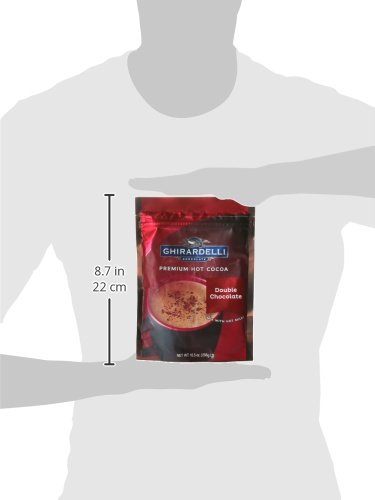 Ghirardelli Hot Chocolate Pouch, Double Chocolate, 10.5 Ounce