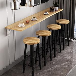 Table de salle à manger pliante murale 150cm bureau rabattable bois