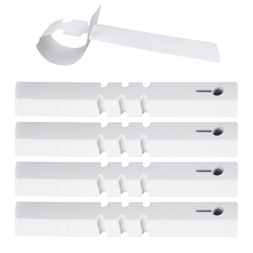 LUMITERRA 400 Pcs Marcatori per Piante, Etichette dell'albero di Plastica Della Pianta, Avvolgenti Tag Pianta, Tag Sospeso Avvolgenti per le Etichette Degli Alberi, 21 * 2 cm, Bianco