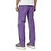 Fleece Lined Cargo Pants for Men Elastic Drawstring Multi Pocket Fashion Workwear Tapered Trousers Purple Large