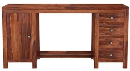 SB FURNITURE Sheesham Writing/Study/Computer Table/Desk for Home/Office/Shop(4 Drawers) Solid Wood Study Table (Free Standing, Finish Color - Brown, DIY(Do-It-Yourself)