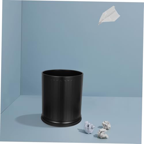 Caneca de basura negra rectangular para baño y oficina miniatura 5