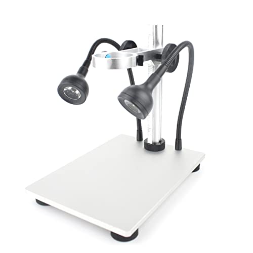 Support microscope numérique USB en alliage d'aluminium avec LED