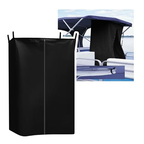 HSOKEW Privacy Tent for Boats, Pontoon Boat Privacy Tent Hanging Changing Room with Storage Bag Install Under Bimini Top Waterproof Portable Privacy Tent Inside Outside Opened-Zipper, 30 * 27 * 72