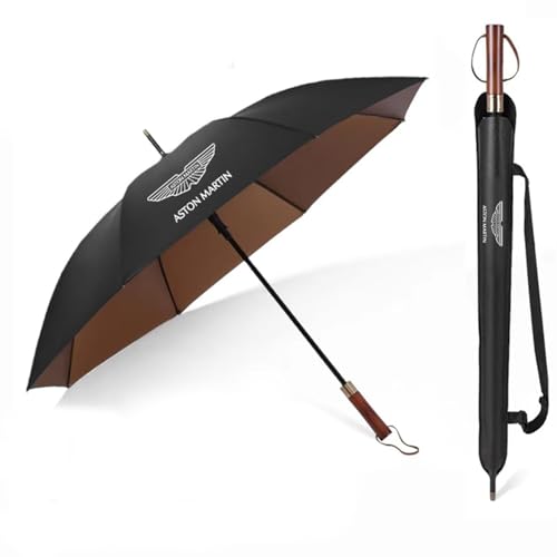 アストンマーティン DB11 2016 2017 2018 2019 2020 2021 2022 2023 2024 2025対応 車用折りたたみ傘、携帯用アウトドア ゴルフ 旅行用傘 ロゴエンブレム付き 防雨 防風 装飾アクセサリー,A-normal