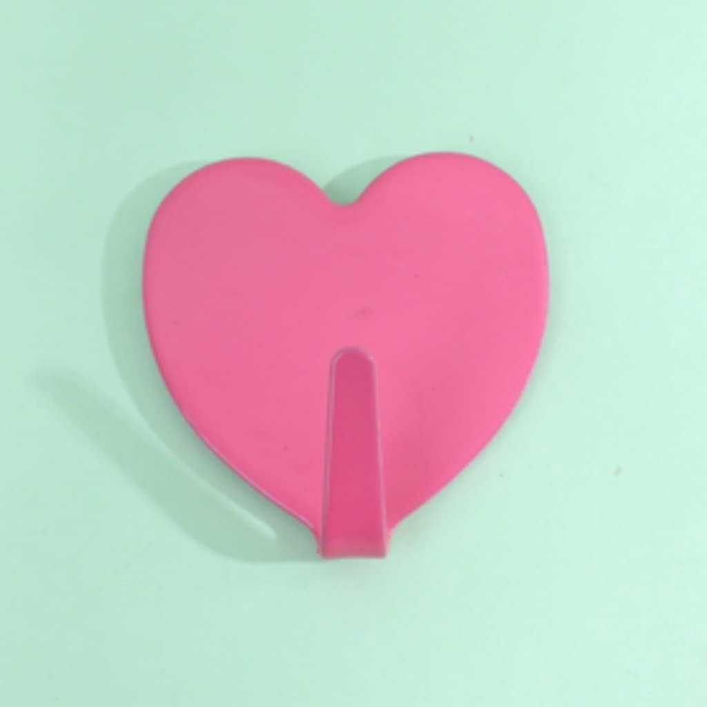 10 Pieces/Set of Metal Heart-Shaped Viscose Hanger Coat Hooks, Non-Marking Hangers Key Decorative Hooks for Household Kitchens(White-Dinosaur Doodle4)