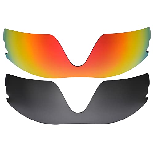 Lentes de repuesto compatibles con Oakley Radar Pitch con alta definición en rojo negro