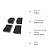 COMBLU Auto Lift/Rolling Jack Rubber Block Pad Adapter Set of 4 (2-1 1/2