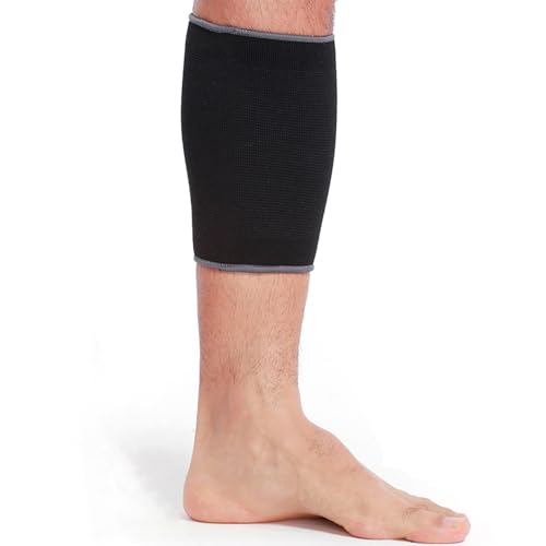 NeoTech Care Calf Compression Sleeve for Shin Splint or Calves Support - Black Color (Size S, 1 Unit)