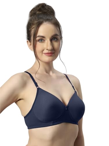 Image of Sonari 007 Wire Free Padded Bra | Medium Padding for Support, Medium Coverage, Soft Cotton Polyester Material, Adjustable Straps with Hook & Eye Closure, Wash Only