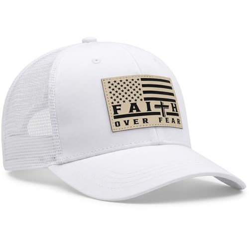 Gorra Faith Over Fear blanca unisex talla única miniatura 3