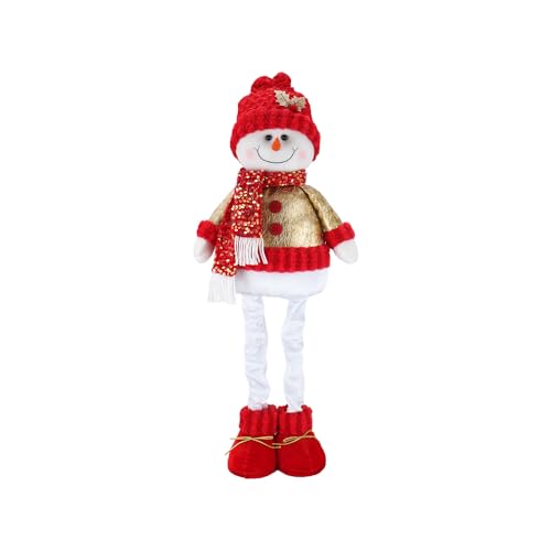Sipnore Christmas Telescopic Snowman Ornament – Adjustable Legs for Window, Table, Fireplace, and Tree Xmas Season Decor