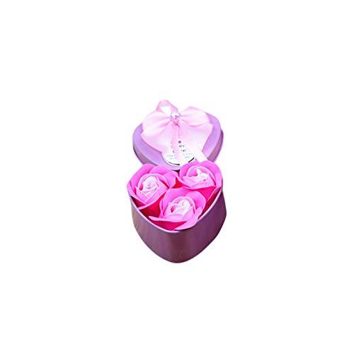 jieGorge Caja de regalo para el día de San Valentín con diseño de rosas y flores artificiales para el día de Pascua (rosa)
