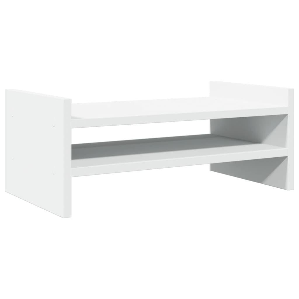 vidaXL Soporte de Pantalla Madera ingeniería Blanco 50x27x20 cm