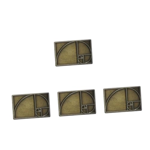 BESTYASH 4 Piezas Broche De Forma Matemática Broche De Gafas Broche De Oro Alfiler De Oro Alfiler De Joyería Conector Acoplador Clavija De Cámara Conector De Rosca Dark Brown Metal