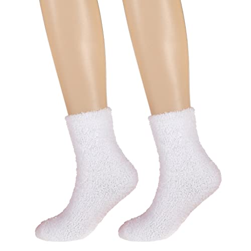 Image of 6 Pairs Women Fuzzy Socks Microfiber Warm Winter Sleep Fluffy Socks