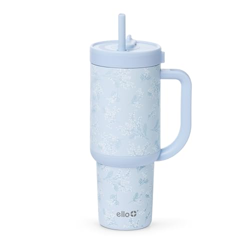 Comparison: Best Insulated Travel Cup With Straw 11 Ello Oasis 30 oz Tumbler with Handle & Retracting Straw | Reusable Insulated Stainless Steel Cup 100% Leakproof, Gifts for Teens Women Men | Keeps cold for 24 Hours, Cup Holder Friendly, Sweet Alyssum