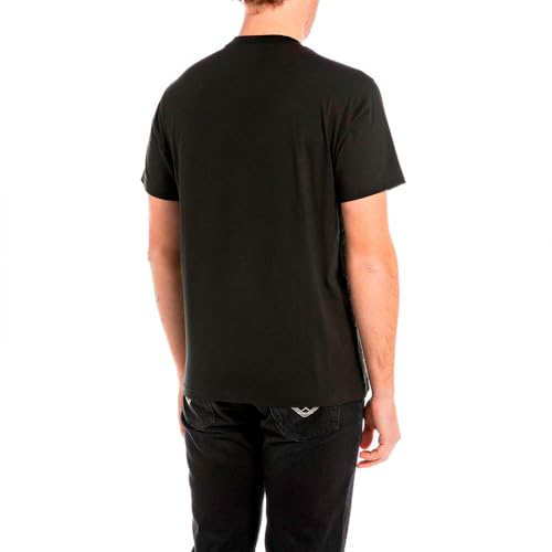 Replay Para Hombre. M3211.000.2660 Camiseta Estampado Grande Negro (L), Casual, AlgodóN, Manga Corta - 2