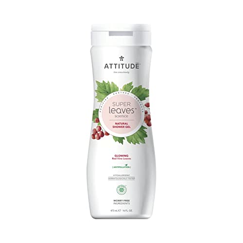 Attitude Glowing Body Wash For Oily Normal Dry Skin Ewg Safe Hypoallergenic Vegan Crueltyfree Body Wash 16 Fluid Ounce, Red Vine Leaves, 11294 #TOP1