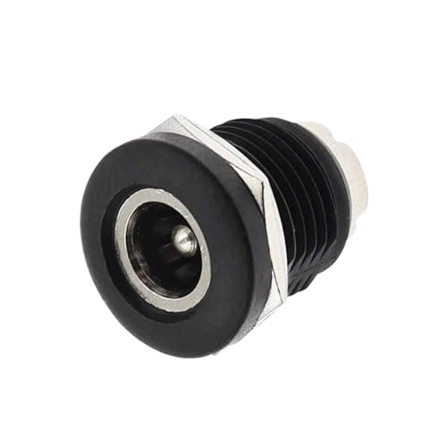 Conector de alimentación CC DC-022D de 5,5x2,1mm con tuerca para chasis, pack de 5 unidades