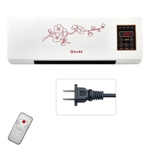 移動コンパクトエアコン冷暖両用、ミニ冷暖エアコン、1800 W、自然風/温風機能、除湿機能、6時間定時シャットダウン、移動可能、低騒音、操作便利、工事不要、夏冬通用、リモコン付き(白)【平行輸入】 もよう