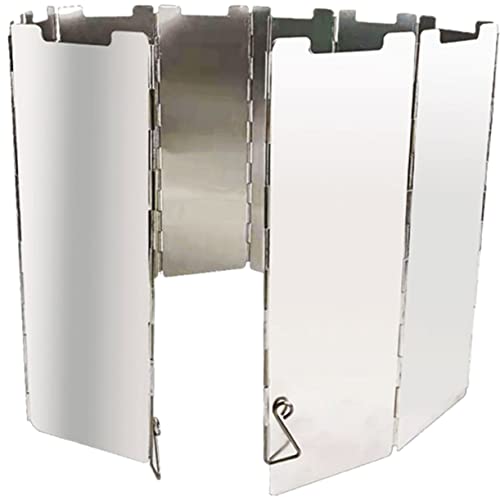 Toddmomy 16sheets Foldable Windproof Cooking Windshield for Outdoor BBQ with Carry Bag -Wind Tool for Camping Hiking and Picnics Lightweight and Wind Deflector for Stoves